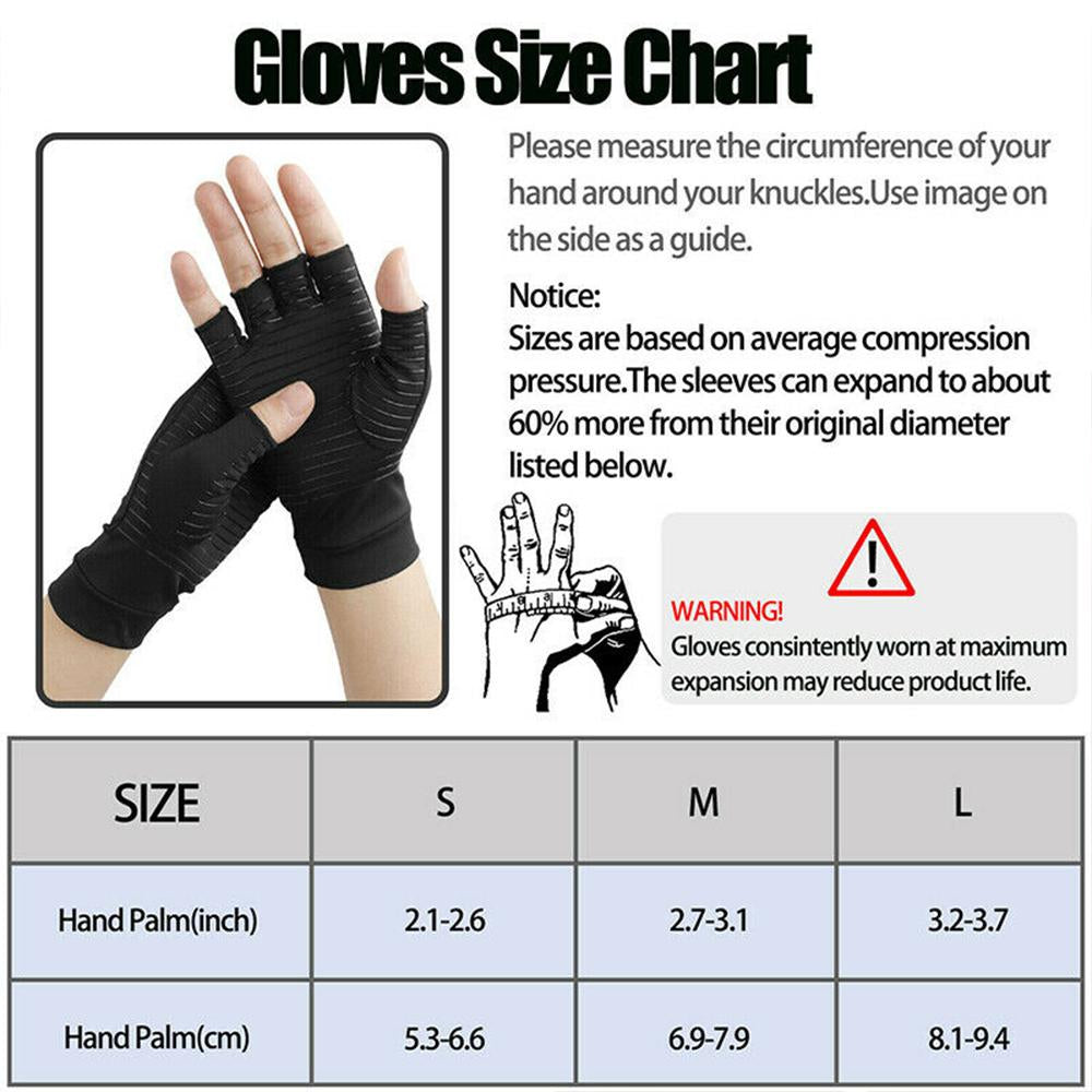 Premium Copper Compression Arthritis Gloves Unisex | EASE™